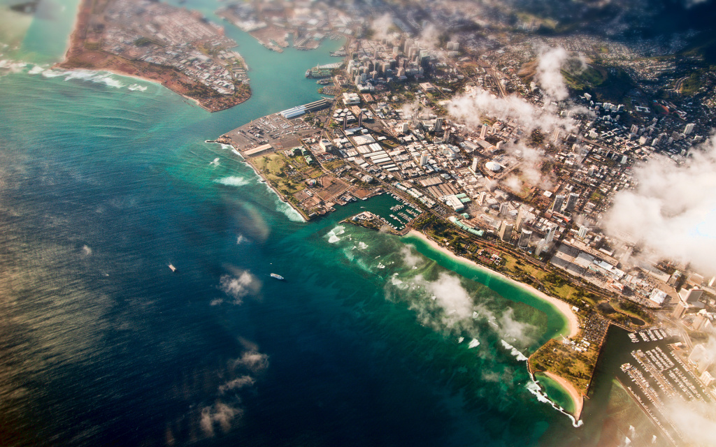 Aerial View Of Honolulu, Hawaii, US HD Wallpaper