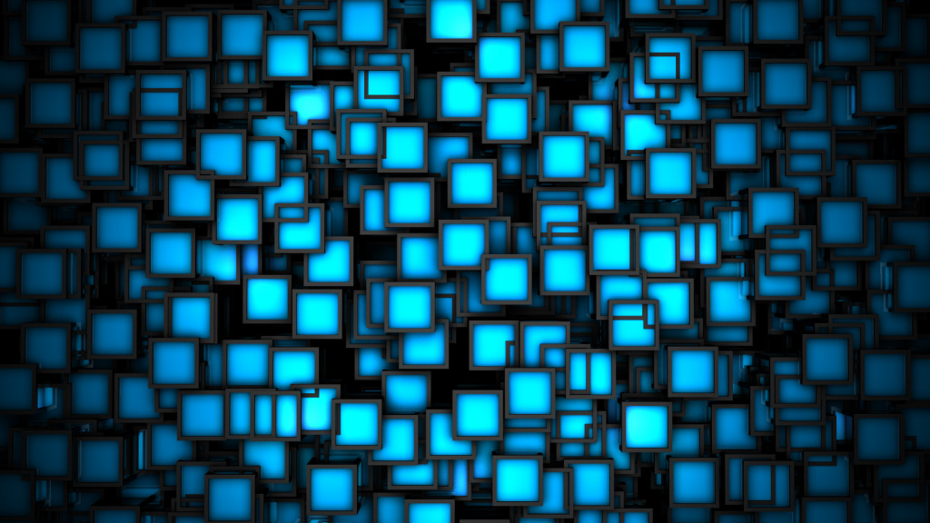 Neon Cubes HD Wallpaper