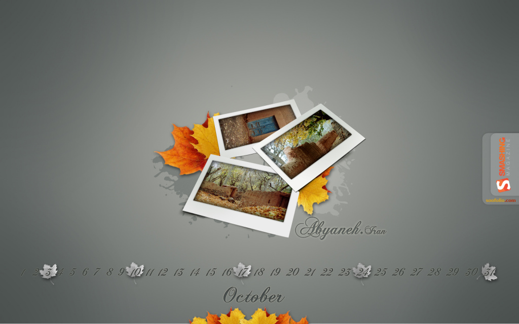 October Calendar HD Wallpaper